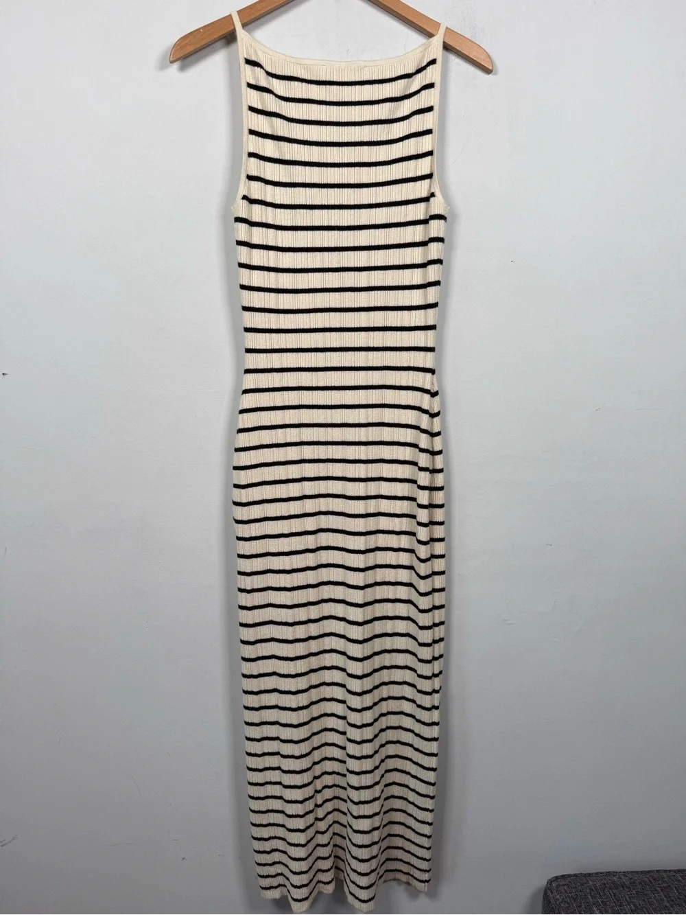 Abercrombie & Fitch Striped High Neck Ribbed Maxi Dress, Size M, Great Condition